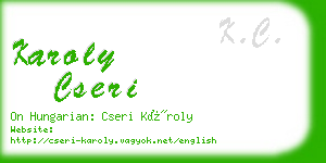 karoly cseri business card